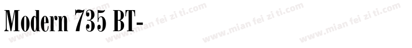 Modern 735 BT字体转换